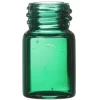 0.625 DRAM GREEN GLASS ROUND VIAL 13-425 NECK FINISH