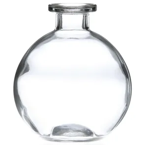 250 ML CLEAR GLASS CORK TOP SPHERICAL BALL BOTTLE