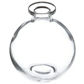 250 ML CLEAR GLASS CORK TOP SPHERICAL BALL BOTTLE