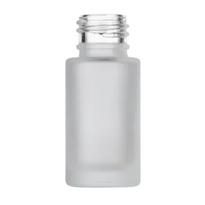 0.5 OZ FROSTED CLEAR GLASS CYLINDER BOTTLE 20 MM SPECIAL NECK FINISH