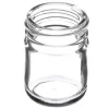 1 OZ CLEAR GLASS ROUND STRAIGHT SIDED JAR - 38-400 NECK FINISH