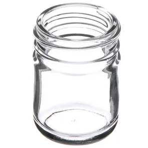 1 OZ CLEAR GLASS ROUND STRAIGHT SIDED JAR - 38-400 NECK FINISH