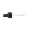 BLACK PP PLASTIC DROPPER ASSEMBLY - 77 MM BENT TIP GLASS PIPETTE