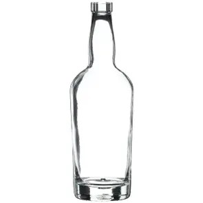 750 ML CLEAR GLASS ROUND LONG NECK TENNESSEE LIQUOR BOTTLE 18.5 MM BAR TOP NECK FINISH