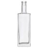 750 ML CLEAR GLASS LONG NECK RECTANGULAR LIQUOR BOTTLE 21.5 MM BAR TOP NECK FINISH