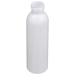 4 OZ WHITE PET PLASTIC BULLET ROUND BOTTLE 24-410 NECK FINISH