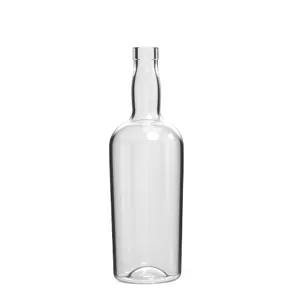 750 ML CLEAR GLASS ROUND OAK BOTTLE 18.5 MM BAR TOP NECK FINISH