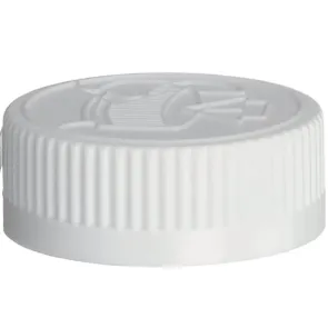 38-400 WHITE PP PLASTIC CHILD RESISTANT LINED CLOSURE - PLAIN FS5-10 LINER