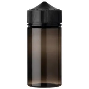 CHUBBY GORILLA TRANSPARENT BLACK 200 ML PET CR UNICORN BOTTLES® WITH SOLID BLACK CLOSURE