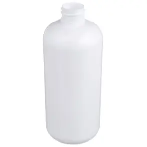 16 OZ WHITE PET PLASTIC BOSTON ROUND BOTTLE 28-410 NECK FINISH