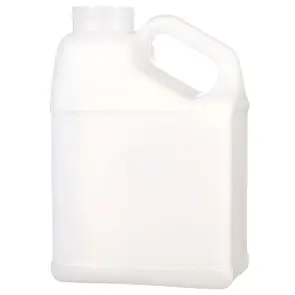 1 GALLON NATURAL HDPE PLASTIC HANDLED OBLONG F-STYLE JUG 63-485 NECK FINISH