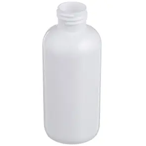 4 OZ WHITE PET PLASTIC BOSTON ROUND BOTTLE 24-410 NECK FINISH