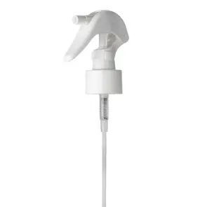 24-410 WHITE PP PLASTIC SMOOTH SKIRT MINI TRIGGER SPRAYER - 6.75" DIP TUBE