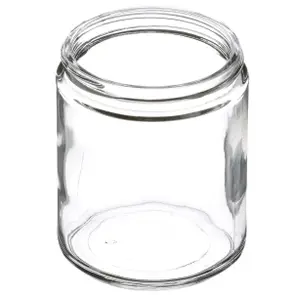 8 OZ CLEAR GLASS STRAIGHT SIDED JAR 70-400 NECK FINISH