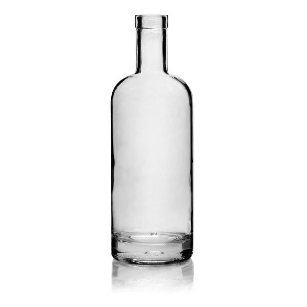 750ML STRETCH NORDIC GLASS BOTTLE - 21.5MM CORK TOP FINISH