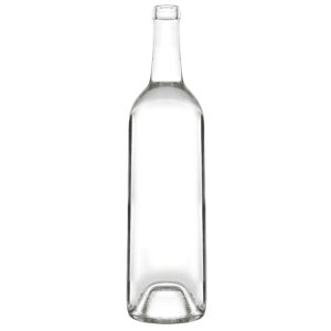 750 ml Flint Glass Bordeaux Wine Bottles, Cork Finish