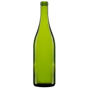 750 ml Champgane Green Glass Burgundy Wine Bottles, Cork Finish