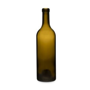 750 ml Antique Green Glass Claret Wine Bottles, Cork Finish