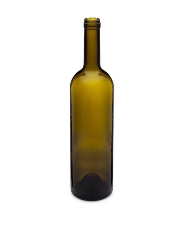 750 ml Antique Green Glass Claret Wine Bottles, Cork Finish