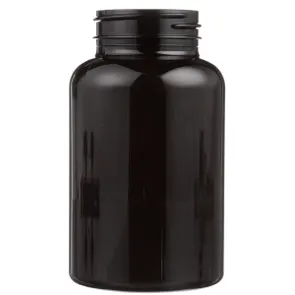 200 cc Dark Amber PET Plastic Round Packer Bottle 38-400 Neck Finish