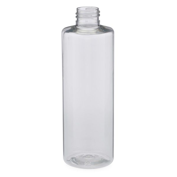 8 oz Clear PET Plastic Cylinder Bottle