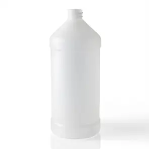 32 oz Natural HDPE Plastic Modern Round - 28-410 Neck Finish